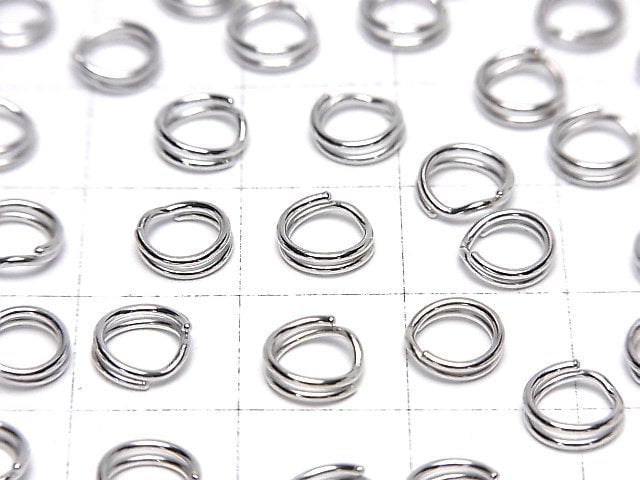 Silver925 Double Ring [5mm][6mm][8mm][10mm] Rhodium Plated 3pcs