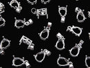 [Video] Silver925 Pendant Frame Pear Shape Faceted 8x6mm Rhodium Plated 1pc