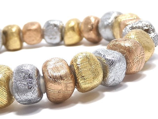 [Video][One of a kind] Meteorite (Muonionalusta) Nugget Multi-color Bracelet NO.5
