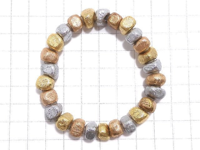 [Video][One of a kind] Meteorite (Muonionalusta) Nugget Multi-color Bracelet NO.5