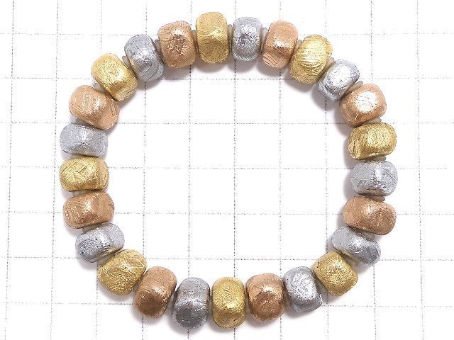 [Video][One of a kind] Meteorite (Muonionalusta) Nugget Multi-color Bracelet NO.7