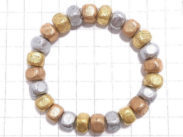 [Video][One of a kind] Meteorite (Muonionalusta) Nugget Multi-color Bracelet NO.9