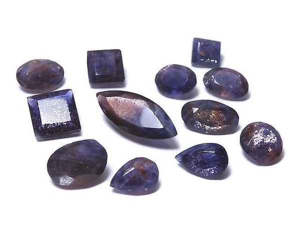 [Video][One of a kind] High Quality Iolite Sunstone AAA Loose stone Faceted 12pcs Set NO.26