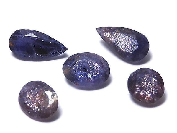 [Video][One of a kind] High Quality Iolite Sunstone AAA Loose stone Faceted 5pcs Set NO.28