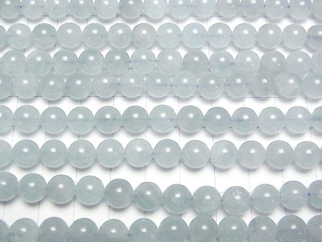 [Video]Madagascar Aquamarine AA+ Round 8mm half or 1strand beads (aprx.15inch/36cm)