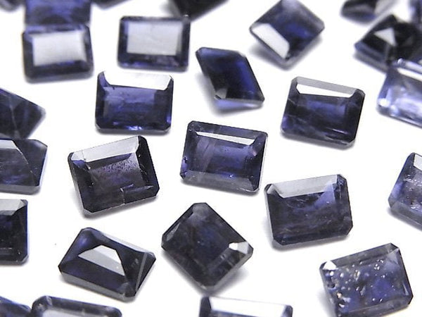 [Video]High Quality Iolite AAA- Loose stone Rectangle Faceted 8x6mm 2pcs