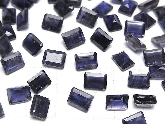 [Video]High Quality Iolite AAA- Loose stone Rectangle Faceted 8x6mm 2pcs