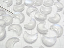 [Video] Royal Blue Moonstone AA++ Moon Motif 16x12mm [Half Drilled Hole] 1pc