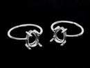 [Video] Silver925 Ring Frame (Prong Setting) Pear Shape Faceted 8x6mm Rhodium Plated One Size Fits All 1pc