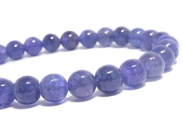 [Video][One of a kind] Tanzanite AAA- Round 6mm Bracelet NO.201