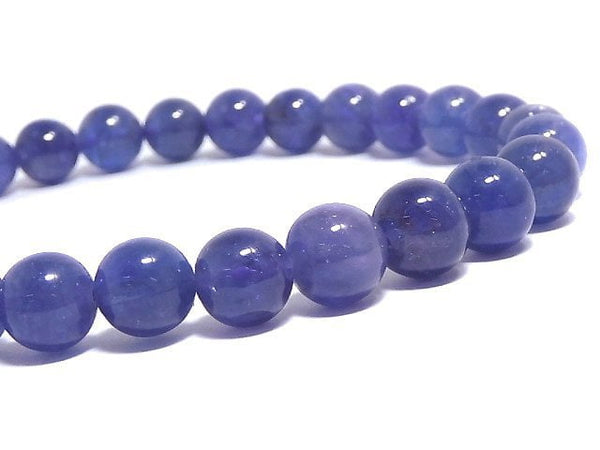 [Video][One of a kind] Tanzanite AAA- Round 6.5mm Bracelet NO.202