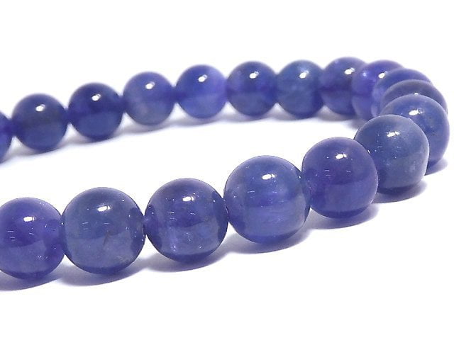[Video][One of a kind] Tanzanite AAA- Round 7mm Bracelet NO.203
