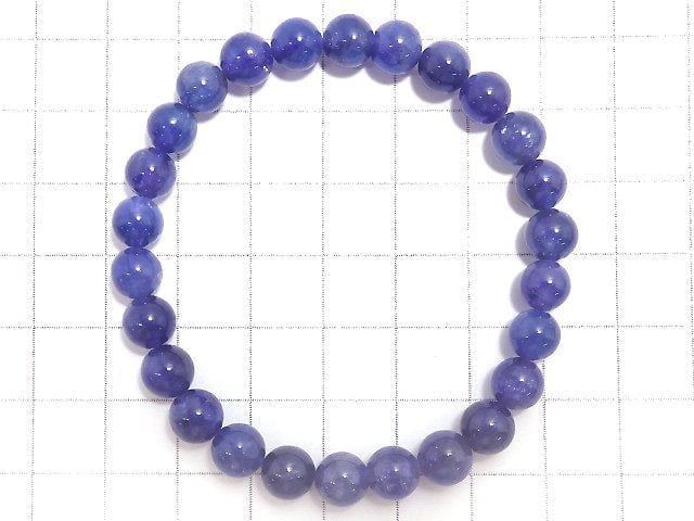 [Video][One of a kind] Tanzanite AAA- Round 7mm Bracelet NO.203