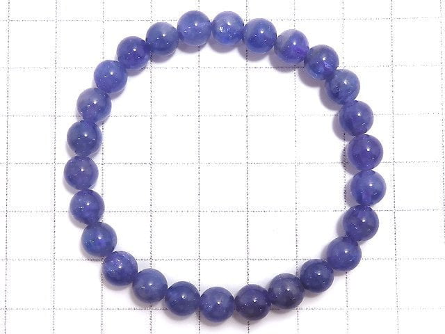 [Video][One of a kind] Tanzanite AAA- Round 7mm Bracelet NO.204