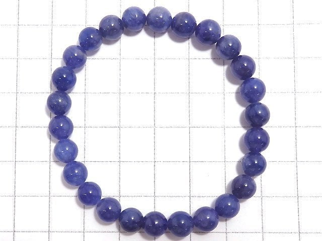[Video][One of a kind] Tanzanite AAA- Round 7mm Bracelet NO.205