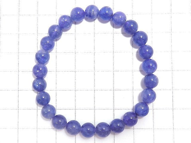 [Video][One of a kind] Tanzanite AAA- Round 7.5mm Bracelet NO.206