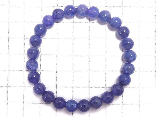 [Video][One of a kind] Tanzanite AAA- Round 7.5mm Bracelet NO.208