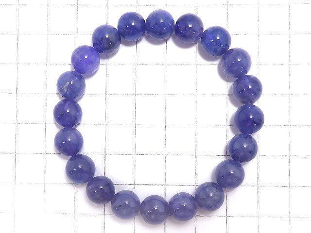 [Video][One of a kind] Tanzanite AAA- Round 9.5mm Bracelet NO.214