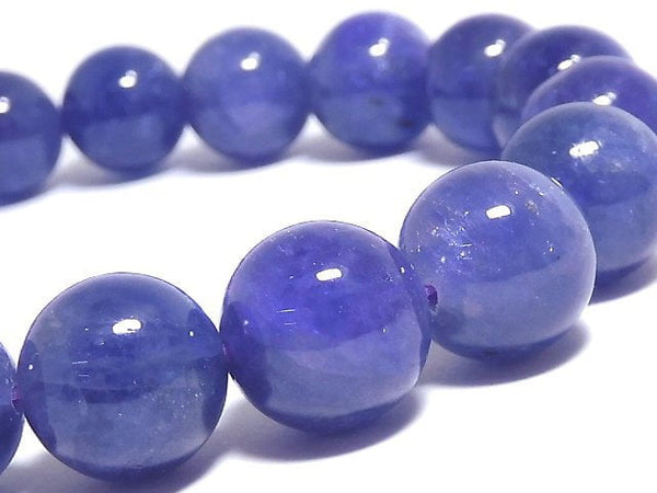 [Video][One of a kind] Tanzanite AAA- Round 10mm Bracelet NO.215