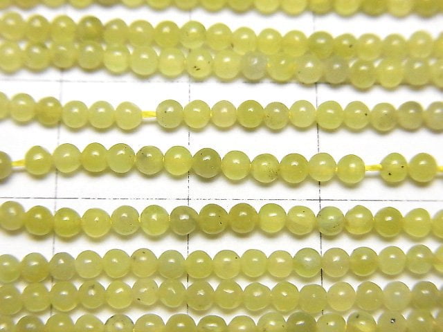 Olive Jade Round 2mm 1strand beads (aprx.15inch/38cm)