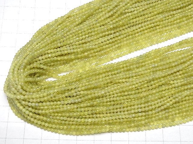 Olive Jade Round 2mm 1strand beads (aprx.15inch/38cm)
