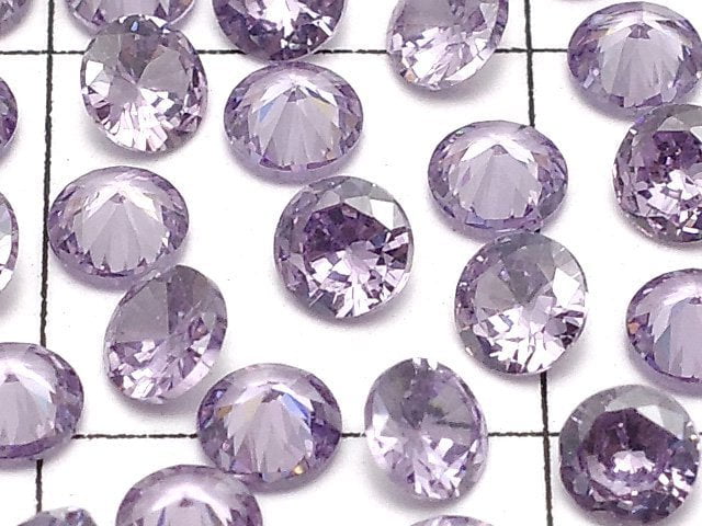 [Video] Cubic Zirconia AAA Loose stone Round Faceted 3x3mm [Light Amethyst] 20pcs