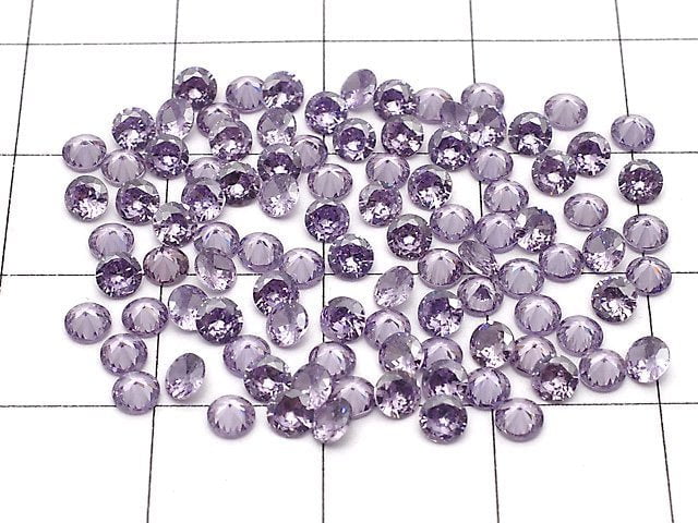 [Video] Cubic Zirconia AAA Loose stone Round Faceted 3x3mm [Light Amethyst] 20pcs