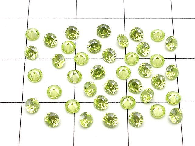 [Video]Cubic Zirconia AAA Loose stone Round Faceted 3x3mm [Lime] 10pcs