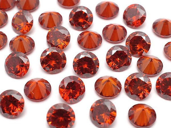 [Video] Cubic Zirconia AAA Loose stone Round Faceted 6x6mm [Ruby ]10pcs