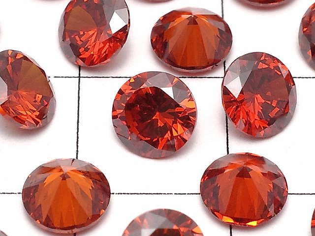 [Video] Cubic Zirconia AAA Loose stone Round Faceted 6x6mm [Ruby ]10pcs