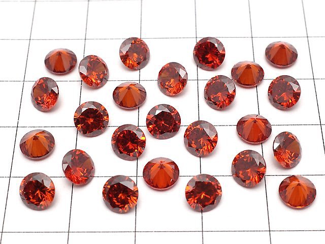 [Video] Cubic Zirconia AAA Loose stone Round Faceted 6x6mm [Ruby ]10pcs