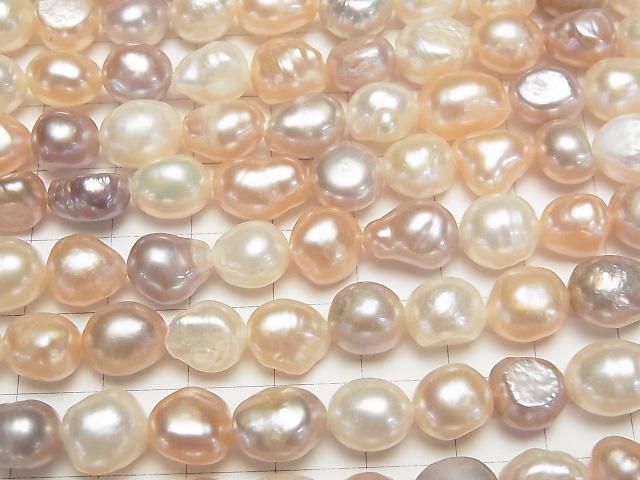 [Video] Fresh Water Pearl AA Baroque 8-10mm Natural Color Mix 1 Strand Beads (approx. 13 inch/33 cm)