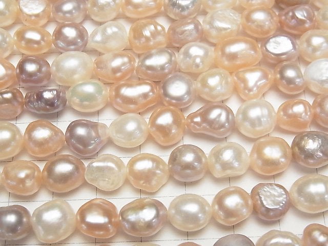 [Video] Fresh Water Pearl AA Baroque 9-12mm Natural color mix 1strand beads (aprx.13inch/33cm)