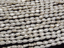 [Video] Fresh Water Pearl AA Baroque-Rice 7-9mm White 1strand beads (aprx.13inch/33cm)