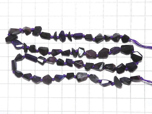 [Video][One of a kind] Sugilite AAA Faceted Nugget 1strand beads (aprx.17inch/41cm) NO.2