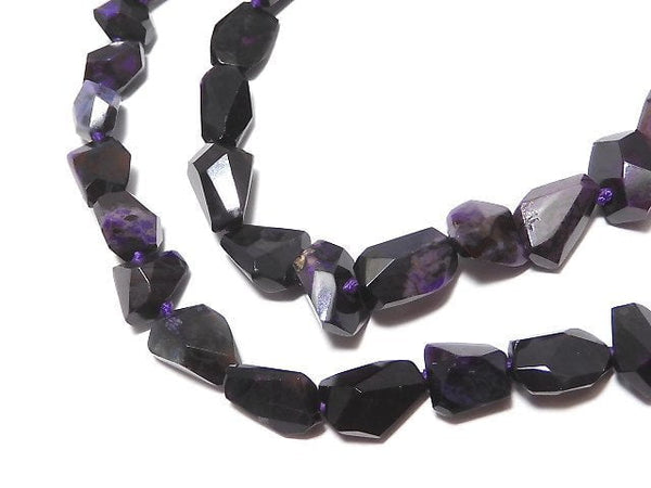 [Video][One of a kind] Sugilite AAA Faceted Nugget 1strand beads (aprx.16inch/40cm) NO.4