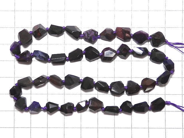 [Video][One of a kind] Sugilite AAA Faceted Nugget 1strand beads (aprx.17inch/41cm) NO.7