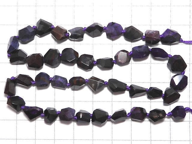 [Video][One of a kind] Sugilite AAA Faceted Nugget 1strand beads (aprx.17inch/41cm) NO.8