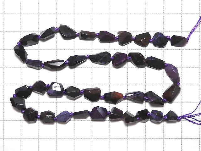 [Video][One of a kind] Sugilite AAA Faceted Nugget 1strand beads (aprx.16inch/40cm) NO.10