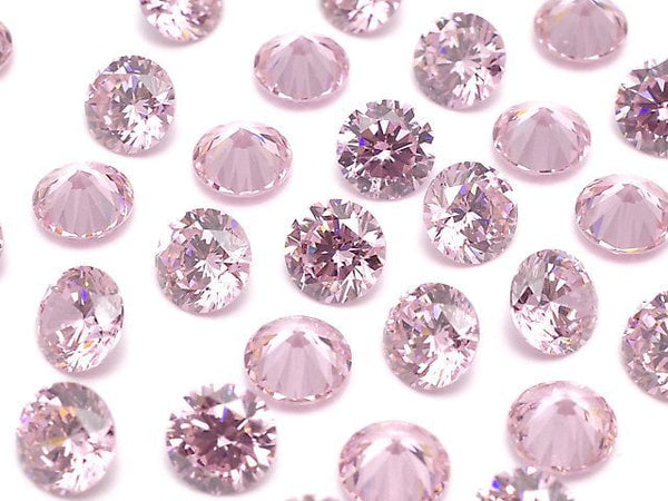 [Video] Cubic Zirconia AAA Loose stone Round Faceted 6x6mm [Pink] 10pcs