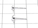Silver925 Earstuds with Ring, Round Half Beads [3mm][5mm] 1 Pair
