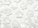 [Video] High Quality White Shell (Silver-lip Oyster) AAA 3D Flower 8mm Center Hole 4pcs