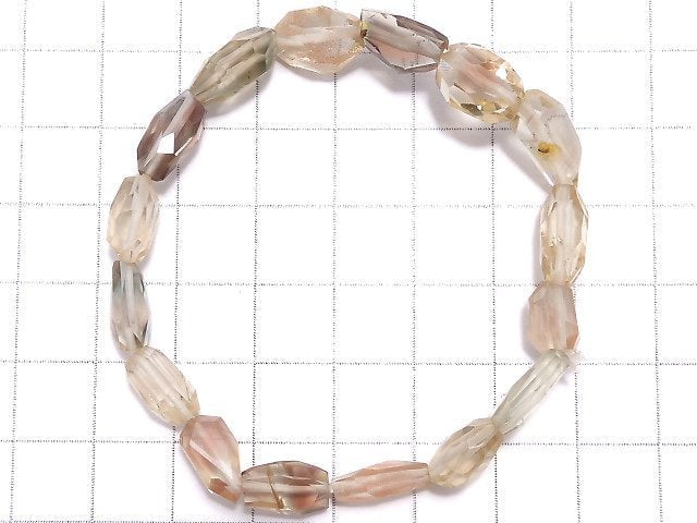[Video][One of a kind] High Quality Oregon Sunstone AAA Faceted Nugget Bracelet NO.2