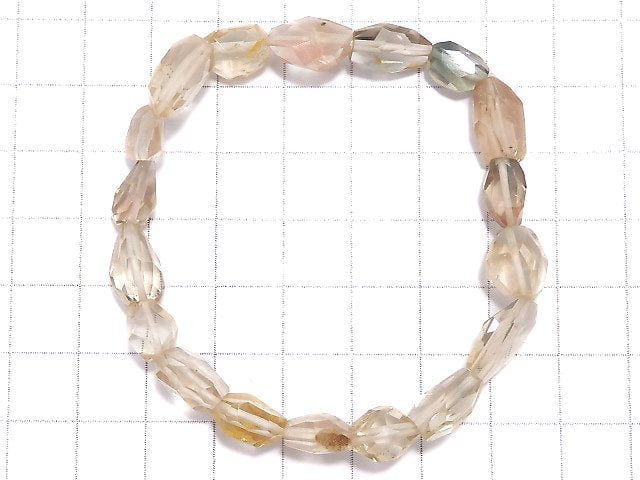 [Video][One of a kind] High Quality Oregon Sunstone AAA Faceted Nugget Bracelet NO.3