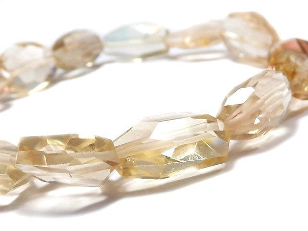 [Video][One of a kind] High Quality Oregon Sunstone AAA Faceted Nugget Bracelet NO.4