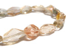 [Video][One of a kind] High Quality Oregon Sunstone AAA Faceted Nugget Bracelet NO.7