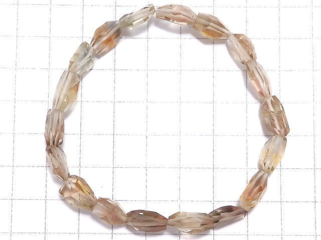 [Video][One of a kind] High Quality Oregon Sunstone AAA Faceted Nugget Bracelet NO.8