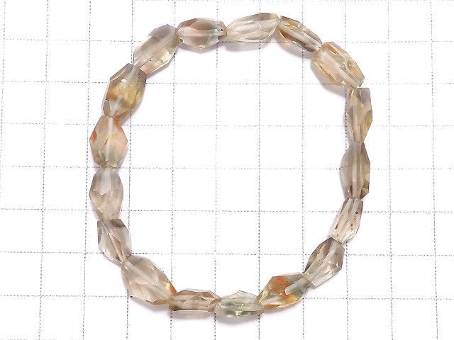 [Video][One of a kind] High Quality Oregon Sunstone AAA Faceted Nugget Bracelet NO.9