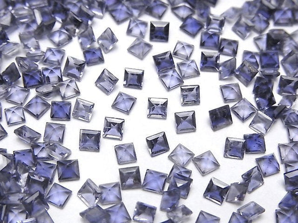 [Video]High Quality Iolite AAA Loose stone Square Faceted 3x3mm 10pcs