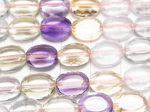 [Video]High Quality Mixed Stone AAA Faceted Oval 11x9mm 1/4 or 1strand beads (aprx.15inch/36cm)